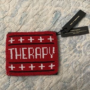 Easy, Tiger “THERAPY” beaded change purse